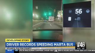 MARTA bus driver caught on camera going twice legal speed limit