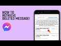How to Recover Deleted Messages on Messenger 2023 Update | Retrieve Deleted Messages [easy]