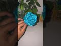 satin ribbon blue rose 🥀💙 shorts youtubeshorts bouquet trending craft diy ribbon flowers