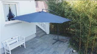 Hengda® 3.5m Blau Sonnenschirm Garten Schirm