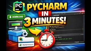 PyCharm in 3 Minutes?! 🤯 Install & Run Python FAST (Beginner Guide 2026)