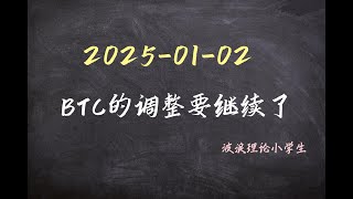 2025-1-2 BTC的调整要继续了。#比特币行情分析 #比特币 #波浪理论 #btc #crypto #cryptocurrency