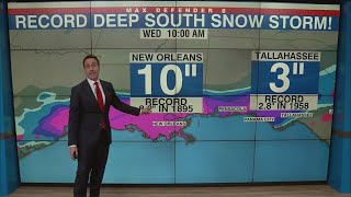 Historic snowfall in the Deep South | Berardelli Bonus