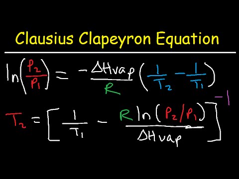 Clausius Clapeyron Equation Examples and Practice Problems Clausius Clapeyron Equation Examples and Practice Problems