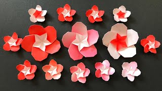 折り紙 梅の花 折り方 Origami plum flower tutorial（NiceNo1）