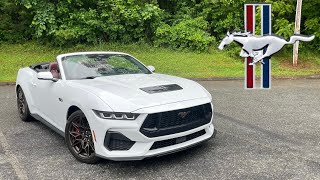 2024 Ford Mustang GT Convertible Premium: POV Start Up, Test Drive, Walkaround and Review