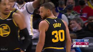 Steph Curry goes Psycho from Deep After Hard Foul and a Tech! Warriors vs. Clippers (11/28/2021)