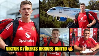 🚨 BREAKING✅️ VIKTOR GYÖKERES SPOTTED ARRIVING AT MANCHESTER UNITED! CONFIRMED BY FABRIZIO ROMANO! 🔥