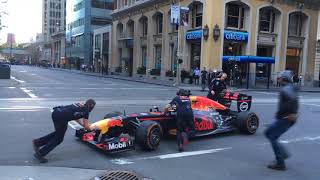 Red Bull F1 Car in Downtown San Francisco 04 (F1 U-turn)