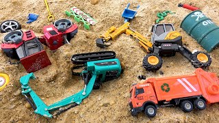 Excavator, Garbage Truck, Dump Truck, and Road Roller are teleported by Bibo with Superpower