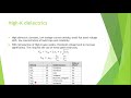 high k and low k dielectrics in vlsi ic manufacturing