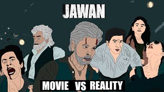 Jawan | Shah Rukh Khan |  Vijay Sethupathi | Nayanthara | Atlee | Movie vs reality 2d animation