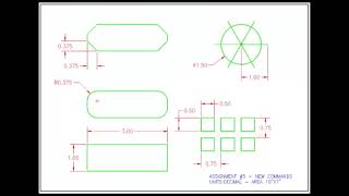 AutoCAD Tutorial Lesson 1-7 Assignment 5 (Complete Beginners Course)
