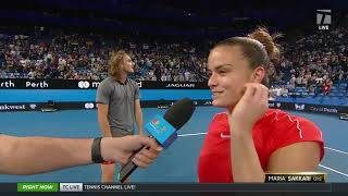 Tennis Channel Live: Maria Sakkari Steals Roger Federer's Towel After Match