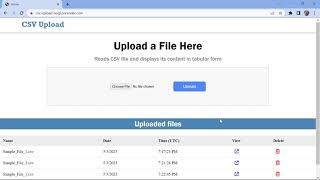 CSV Upload || Coding Ninjas || Backend Skill Test