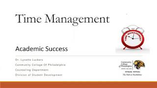 Academic Success Time Management Part 1