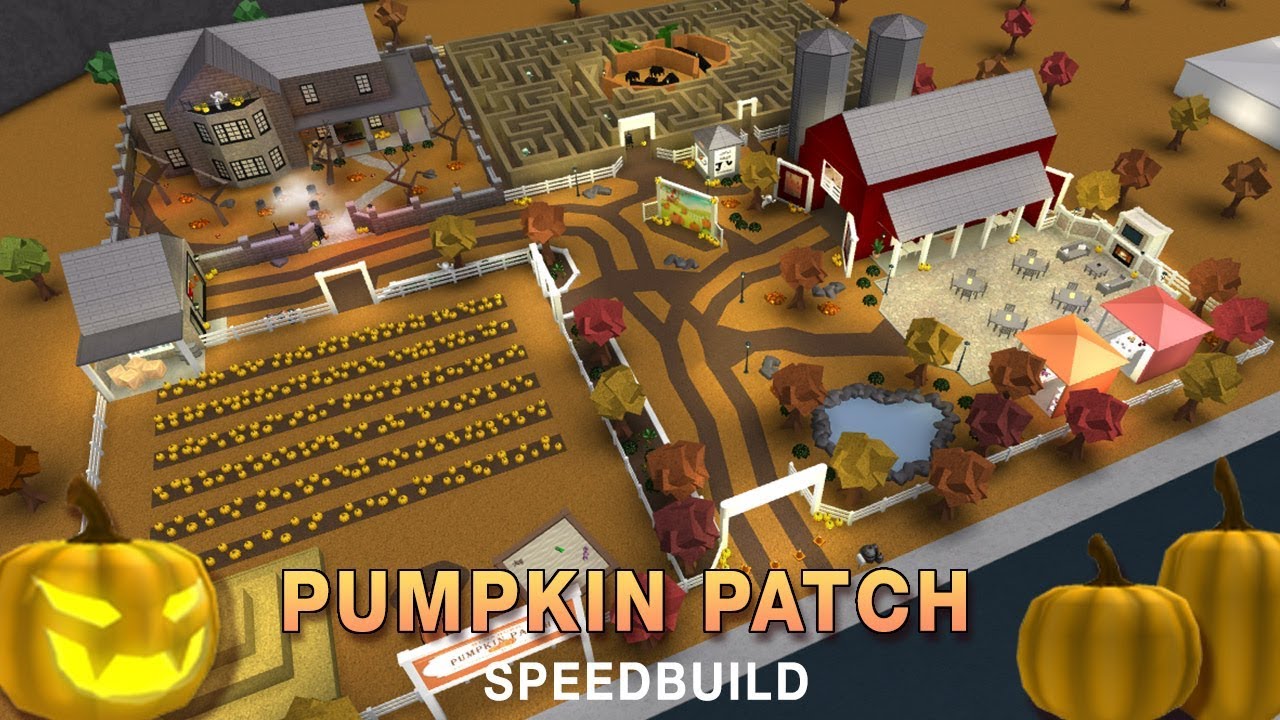 Roblox Bloxburg | Halloween Pumpkin Patch Speedbuild - YouTube