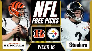 BENGALS vs. STEELERS NFL Picks and Predictions (Week 16) | NFL Free  Picks Today