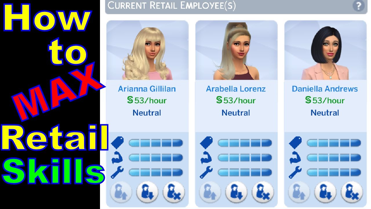 How To Max The Hidden Retail Skills | Sims 4 Restaurant Cheatsเนื้อหา ...