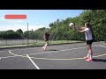 netball session goal attack training give and go in the cirlce full session