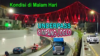 Kondisi Underpass Simpang 7 Joglo Solo di Malam Hari