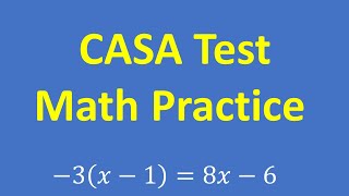 CASA Test Practice- Math