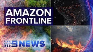 Amazon fire devastation revealed as G7 leaders pledge $29m support | Nine News Australia