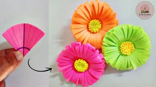 How To Make Very Easy & Simple Paper Flowers 🌸 | Paper Flower Ideas | DIY Paper Flower | Paper Craft