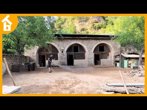 Talented man Renovation of the abandoned cave house of his ancestors Transformation of the garden house