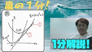 １分動画(2放物線と共通接線)　現大手予備校講師の５分でわかる！高校数学