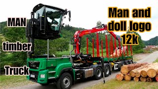 Man and doll logo 12k || Man timber Truck ||