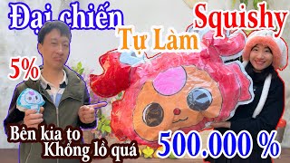 Squishy Hải Sản Khổng Lồ Tự Làm Bằng Giấy - Người Bạn Xấu Tính | Tuyết Tuyết TV