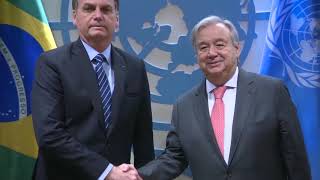 Presidente do Brasil encontra secretário-geral da ONU em Nova Iorque