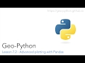 Lesson 7.2 - Advanced plotting with Pandas