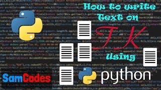 How to write text on Tkinter using Python