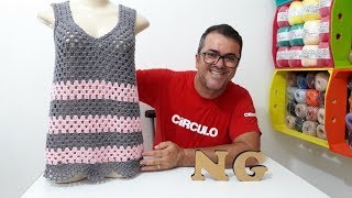 Camiseta de Croche TIJOLINHO por Neddy Ghusmam