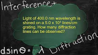 Physics Interference and Diffraction Problem Solver - Solving Diffraction Grating Problems 4
