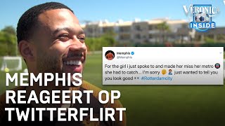 Memphis reageert op Twitterflirt met meisje: 'Ik hield de file op' | ORANJE