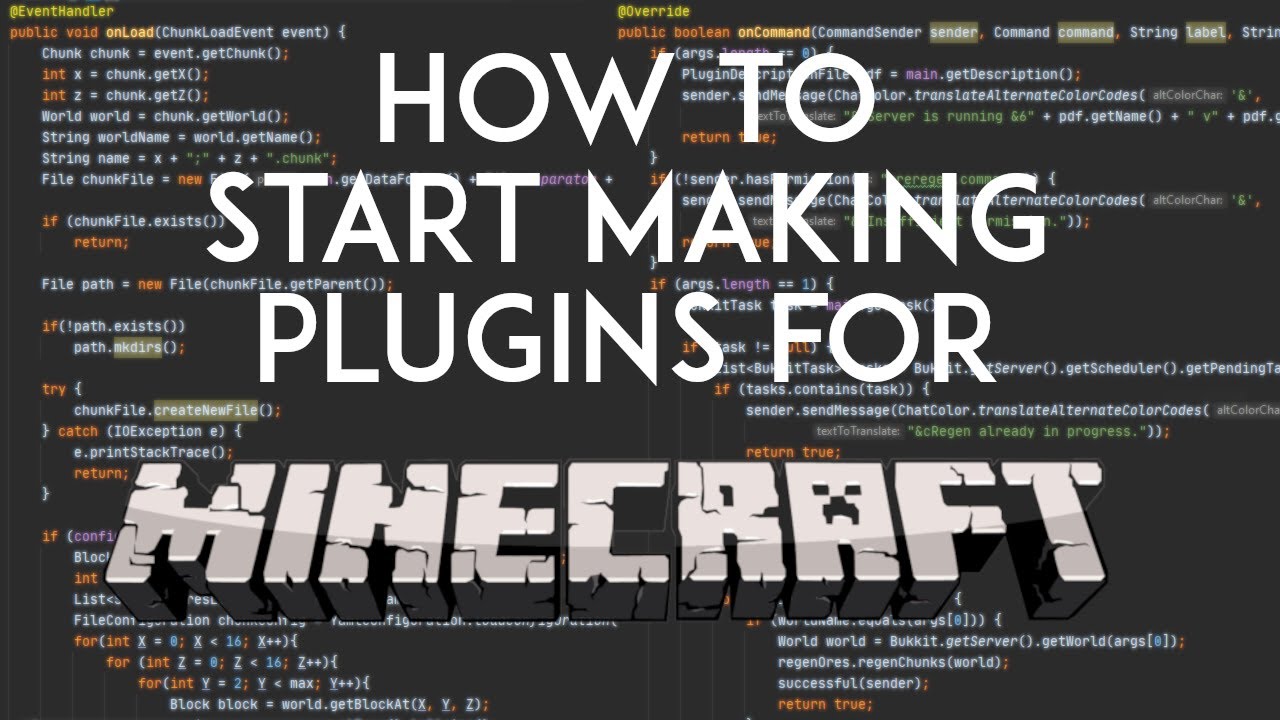 How To Begin Coding Minecraft Plugins Youtube