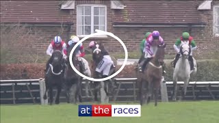 Insane! Amazing recovery from jockey to WIN after this error!