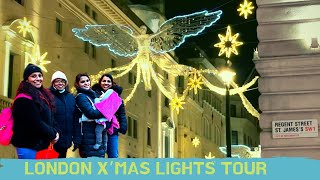 London Christmas lights Tour | London street walk | 4K | ലണ്ടൻ വിഥികളിലുടെ ഒരു രാത്രികാല സഞ്ചാരം