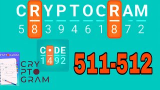 CRYPTOGRAM Word Logic Puzzles level 511 512