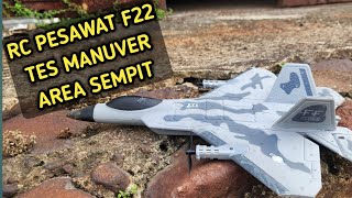 Tes Terbang dan Manuver RC Pesawat f22 4 channel Murah