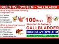 100 mcqs on gallbladder question and  answers | mcq on digestive system for neet