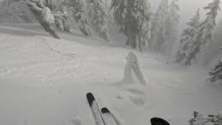 Alpental Schluct \u0026 Breakover - Double Black Diamond on a Beautiful Day!