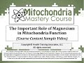 Mitochondria Mastery Course - The Role of Magnesium in Mitochondria Function