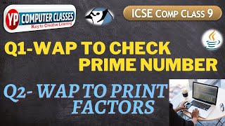 Prime Number Program in Java | Factors of a Number in Java | YP Computer Classes (hindi-english)