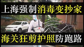 上海强制消毒变抄家，海关狂剪护照防跑路。因抨击习近平的动态清零政策，批评入户消毒，世卫谭书记被禁言。中国文革再现，政府威胁不配合罚三代，然而年轻人却说这是我们的最后一代（单口相声嘚啵嘚之上海大白抄家）