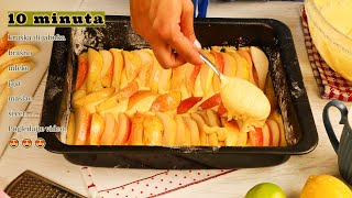 Quick pie with pears or apples. Only 🔟 minutes of preparation. SIMPLE