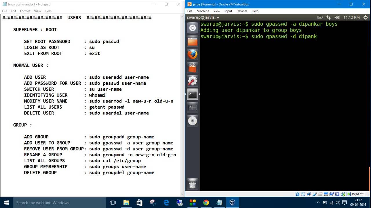 Linux Commands 9. Groups : Groupadd, Groupmod, Groupdel - YouTube